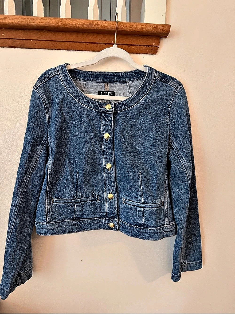 J.Crew Louisa Lady Jacket in Denim Blue Size 12